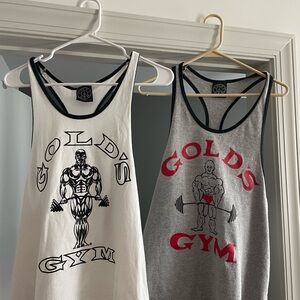 Gold's Gym Men's Tank Tops - White and Gray
